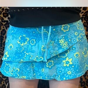 Circo Blue Floral Mini Skirt